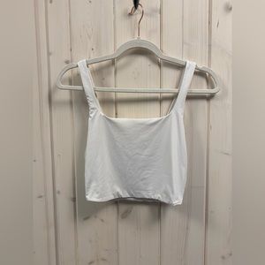 Garage- White Square Neck Tank Top